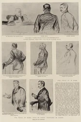 The Trial of Mons Zola in Paris, Sketches in Court
